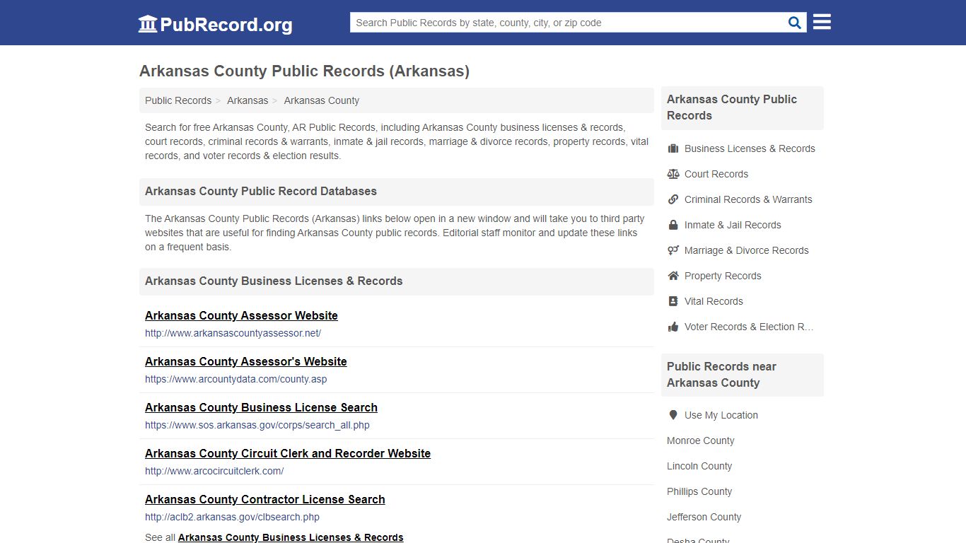 Free Arkansas County Public Records (Arkansas Public Records)